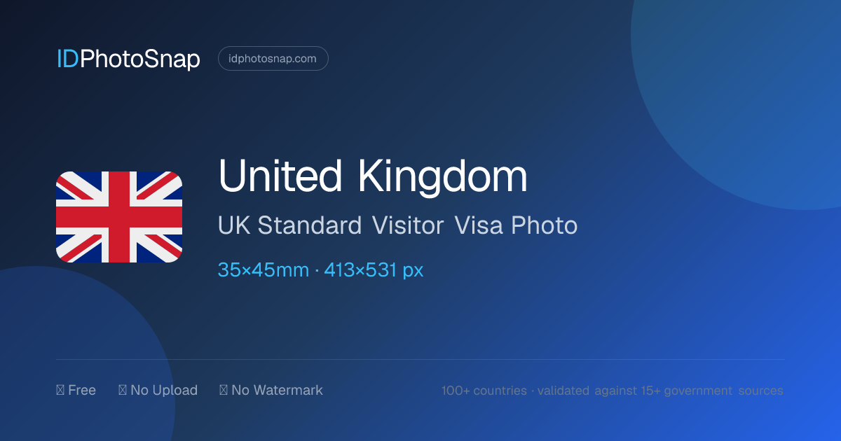 UK Standard Visitor Visa Photo Online — 35×45mm, UKVI-Approved 2026